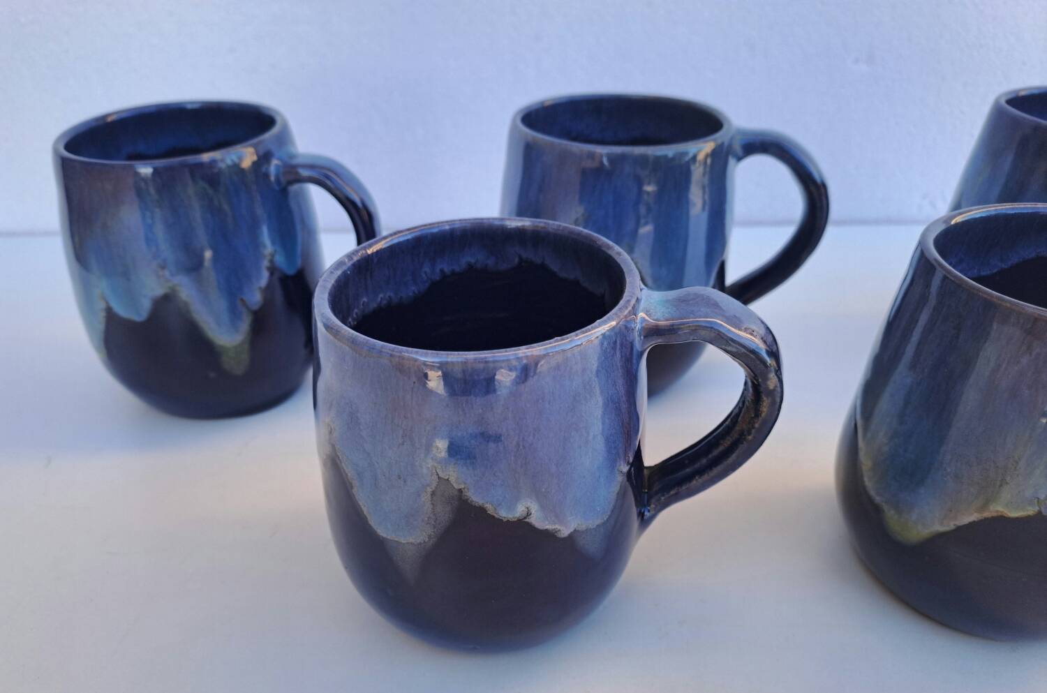 5 CAB Bordeaux ceramic cups