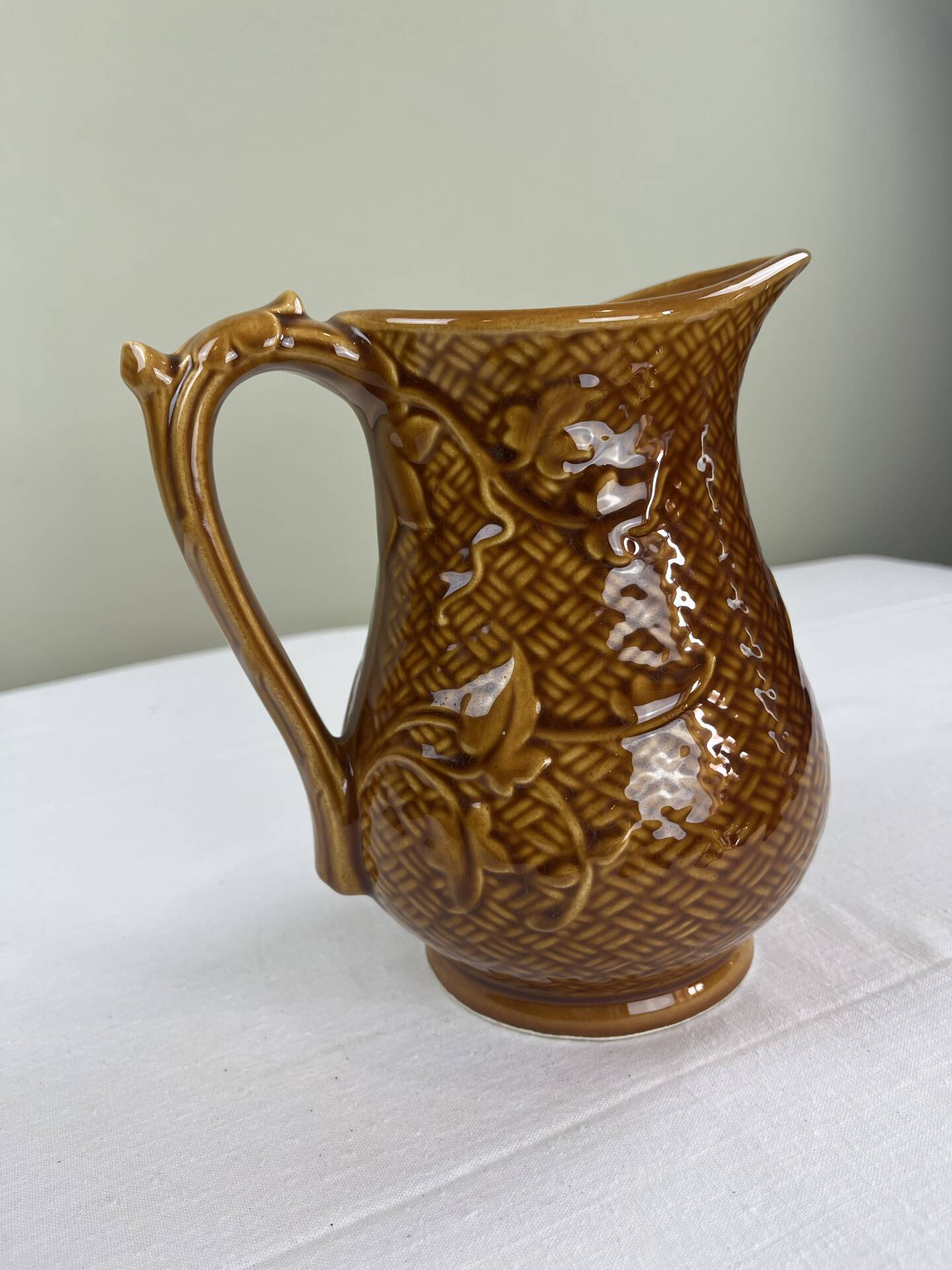 Old Sarreguemines pitcher