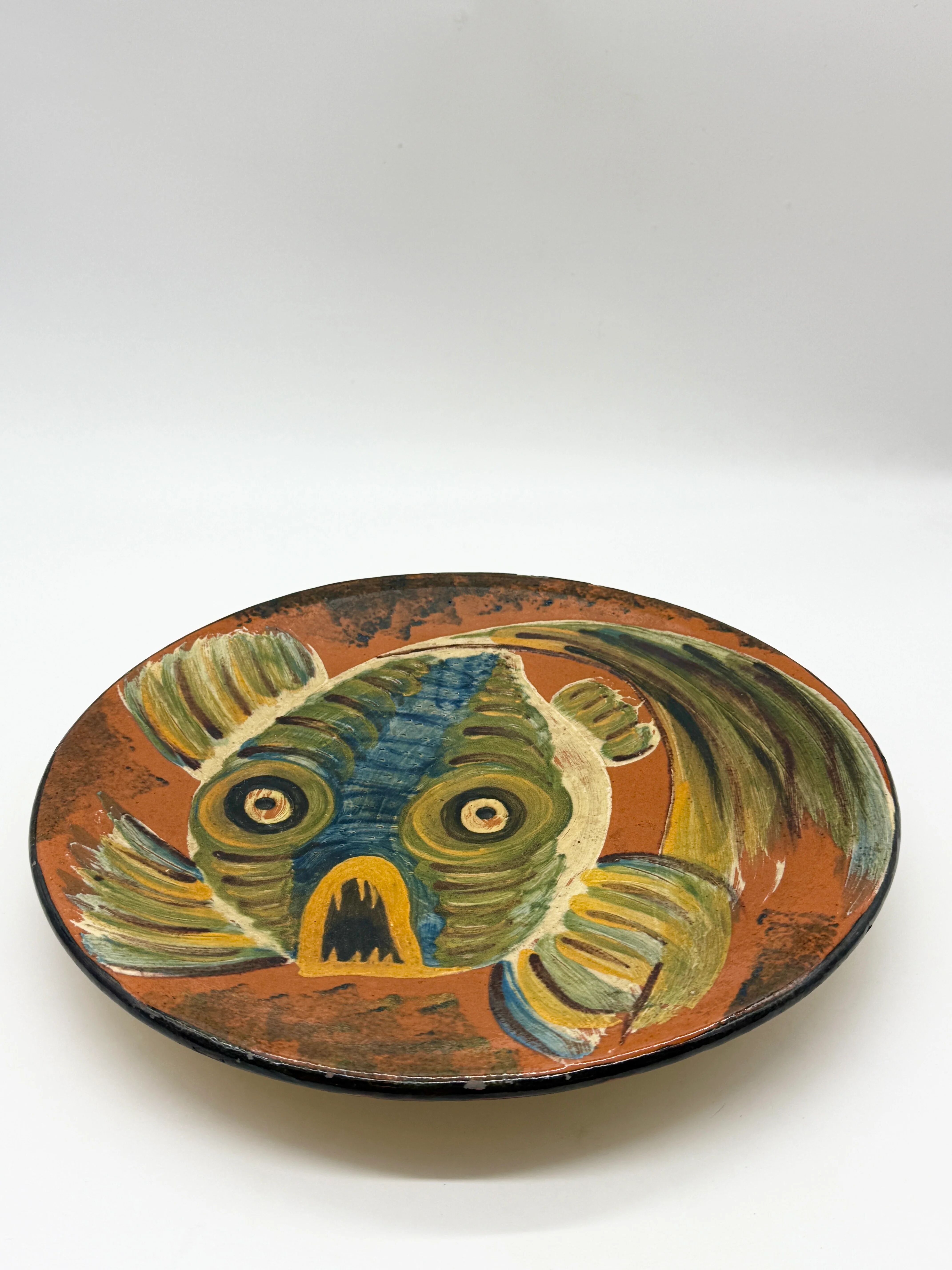 Large wall plate fish – Puigdemont, Catalonia, 1960s