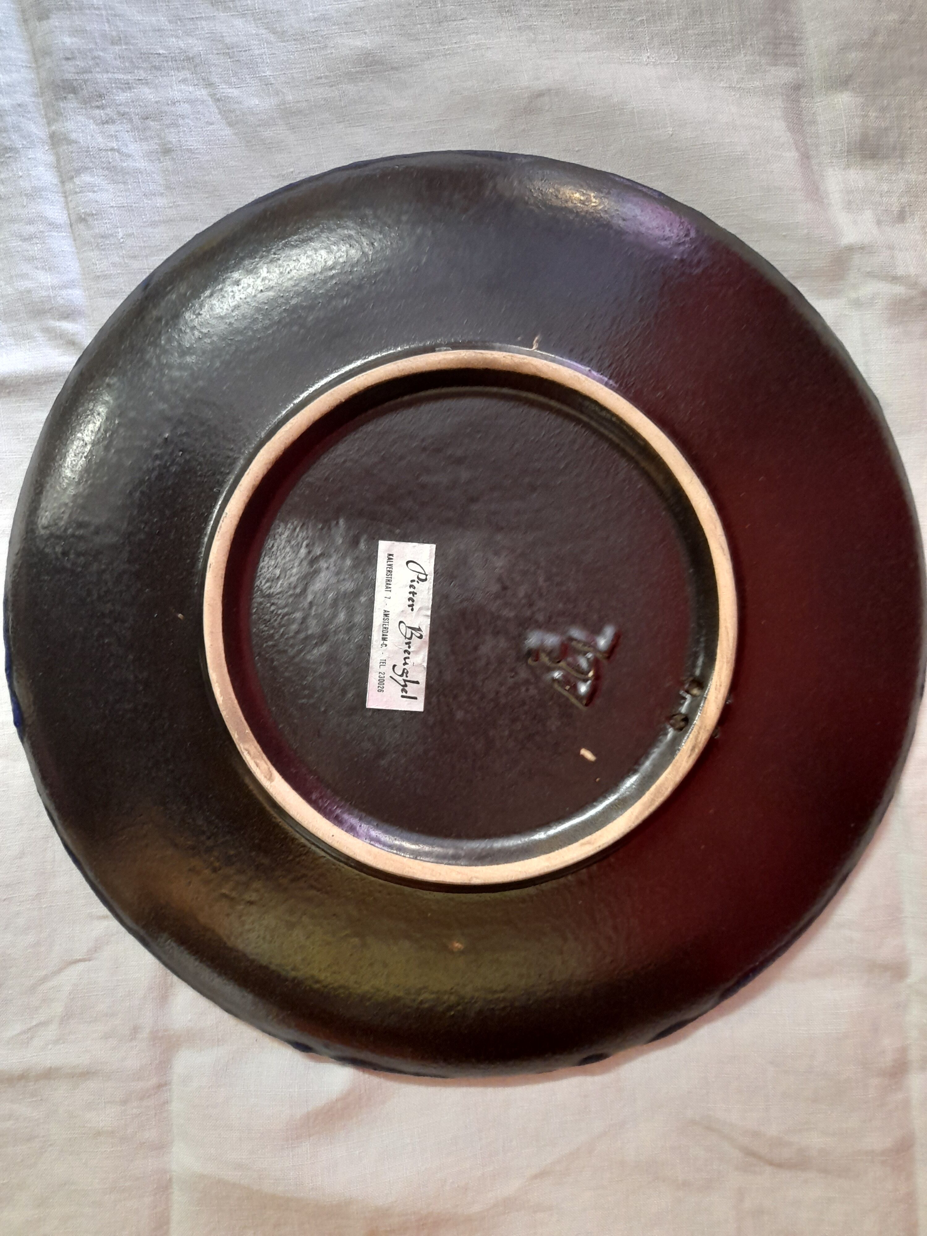 Ruscha ceramic wall plate