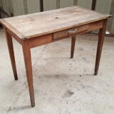 Old table feet spindles one drawer piling