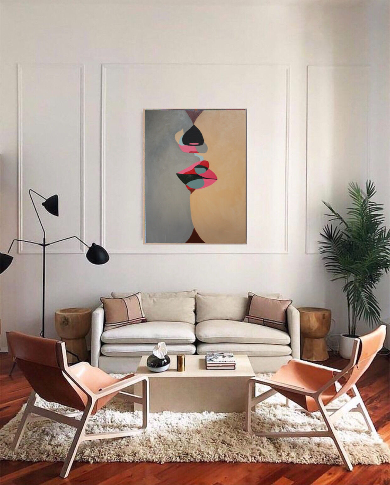 Acrylic canvas The kiss 73X54 cm for living room