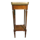 Table d’appoint Louis XVI en acajou, marbre et laiton – vers 1900