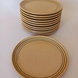 12 assiettes à dessert Sarreguemines "Chaumière"