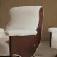 Pair of 1960s Italian Modern Walnut and Boucle Armchairs
