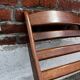 Lot of 3 vintage checkered wood and fabric chairs.