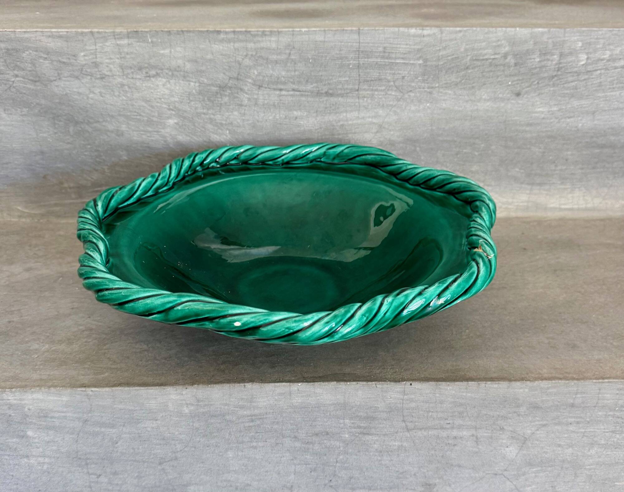 Large glazed ceramic platter from Vallauris