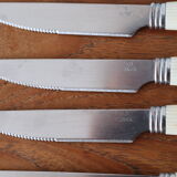 6 vintage cream white knives