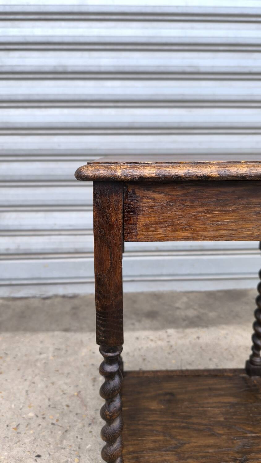 1950s turned wood side table