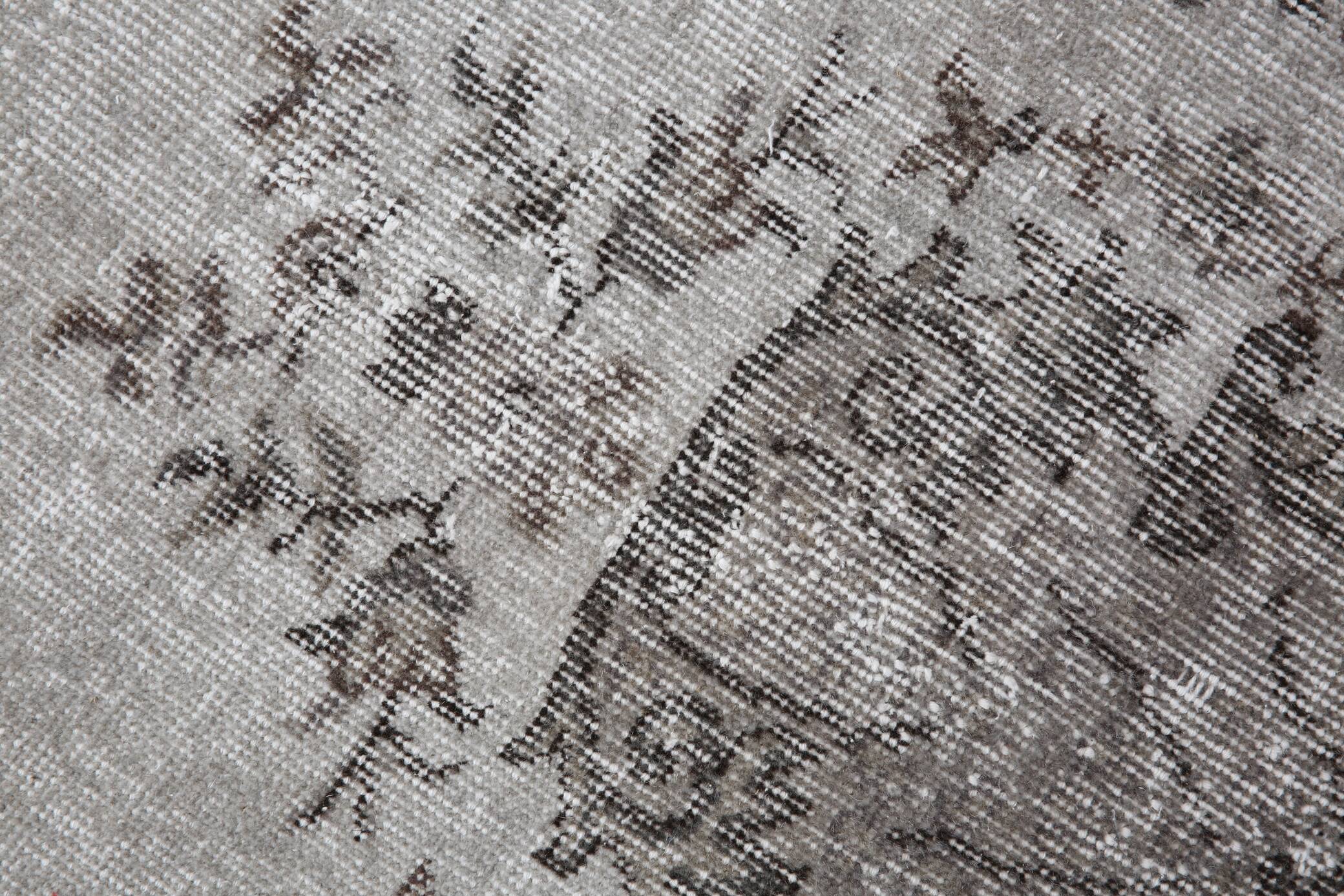 4x7 Gray & Brown Turkish Vintage Rug 114x214Cm SK 4869