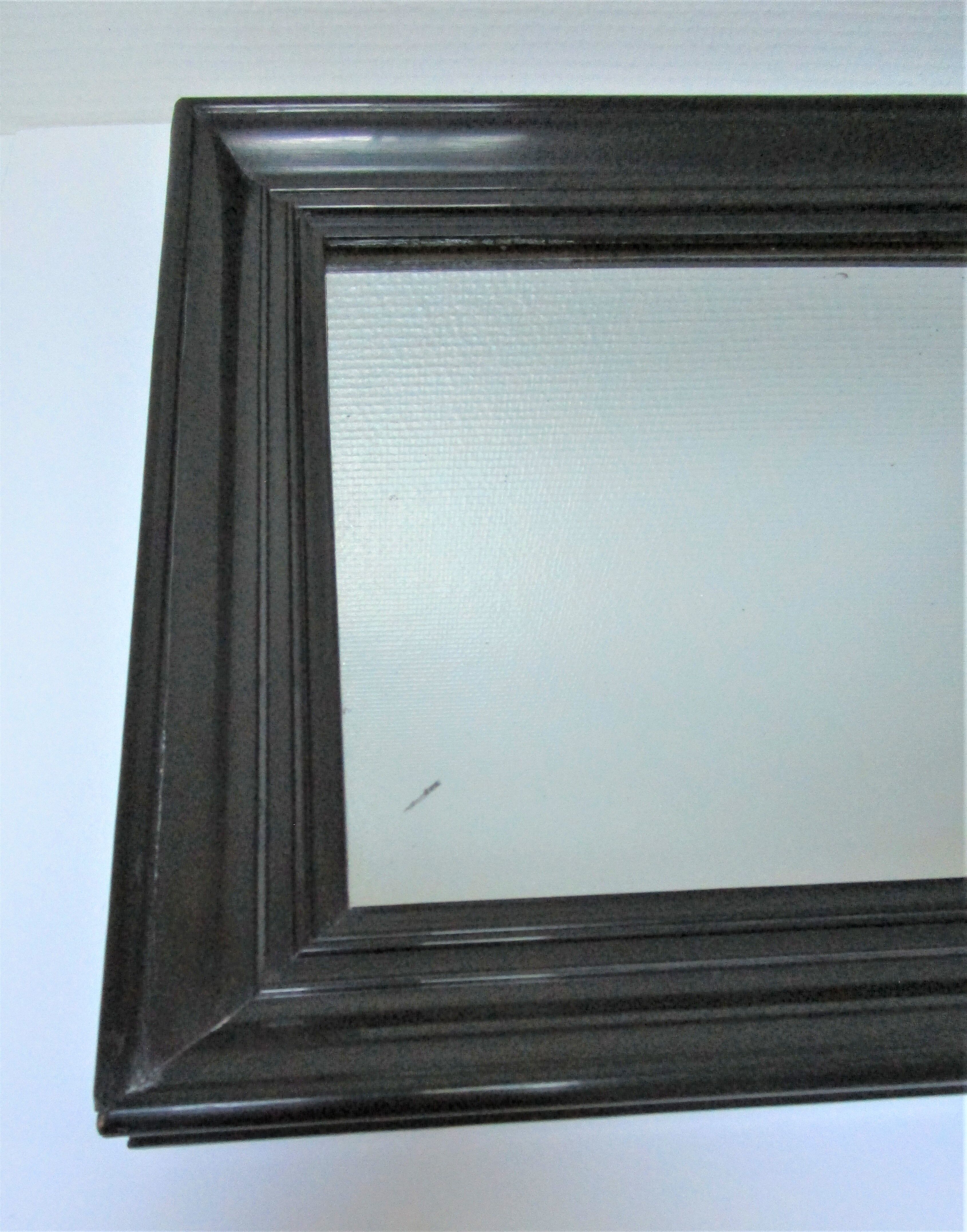 Blackened wood mirror napoleon iii xixth 37.5 cm x 46.8 cm
