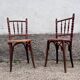 Paire de deux chaises cannée vintage