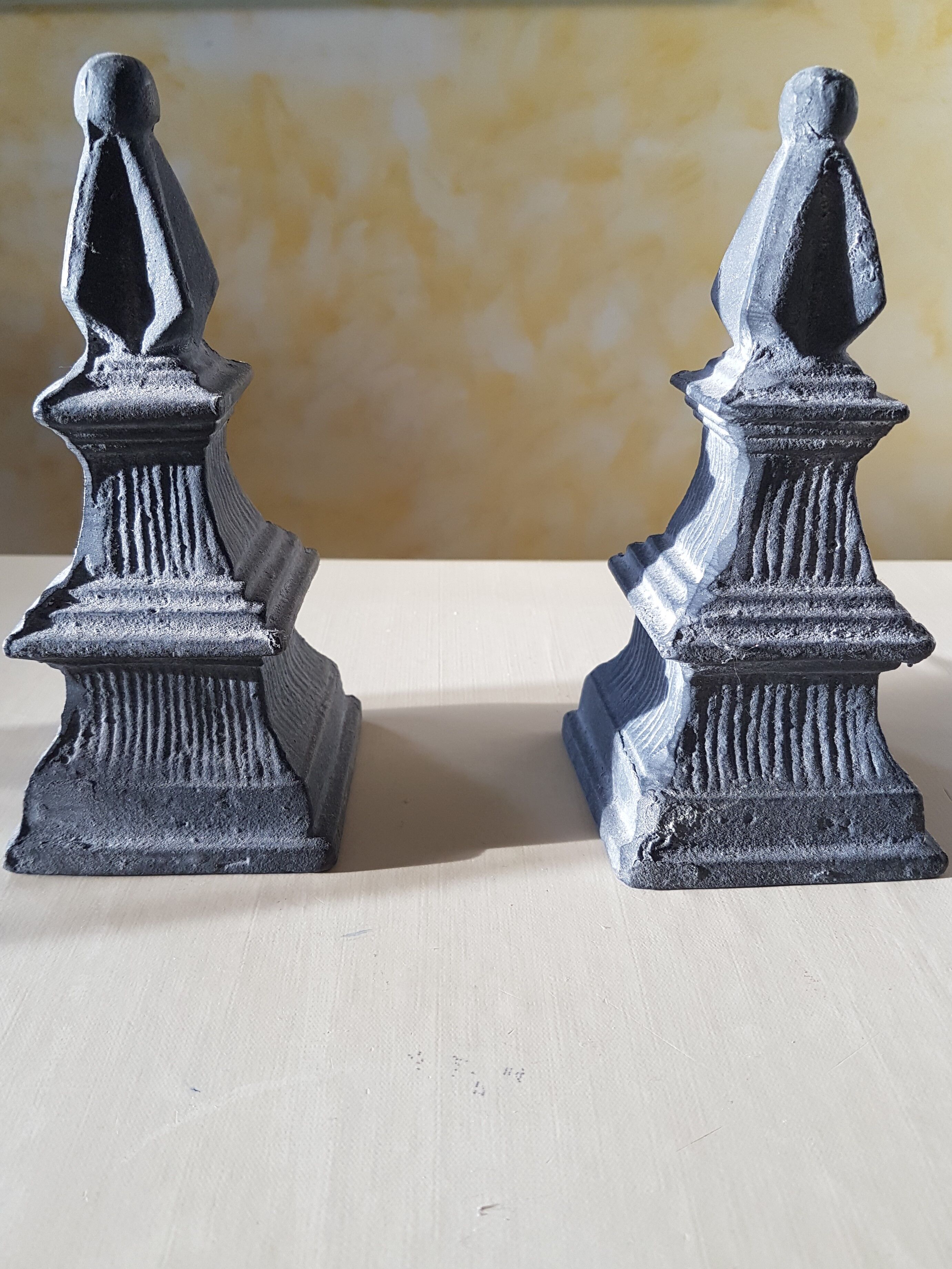 Pair of metal books greenhouse or door lock