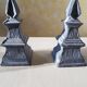 Pair of metal books greenhouse or door lock