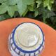 Vintage ceramic vase signed – Art Deco style in blue and orange