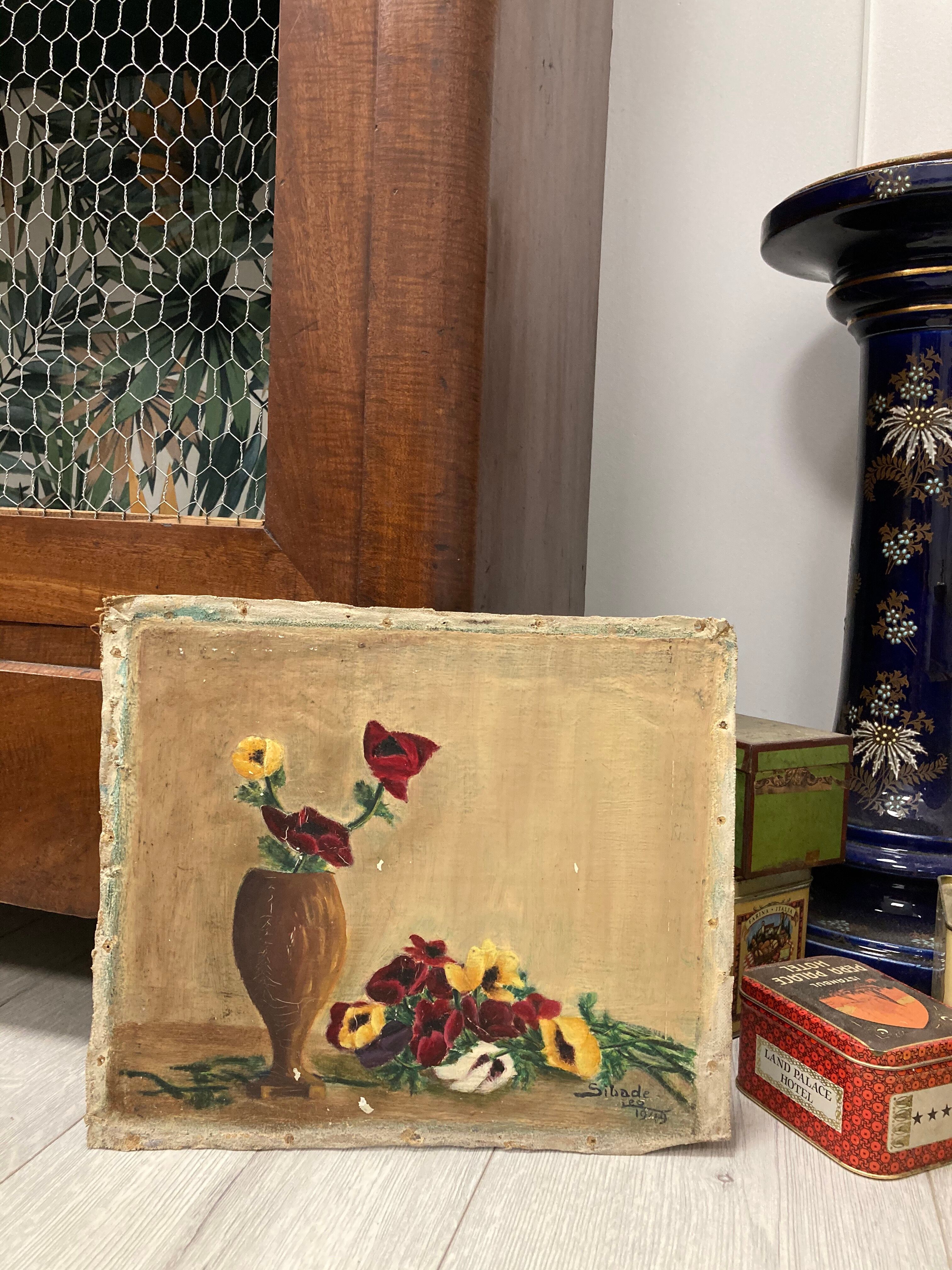 Oil on ancient canvas