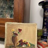 Oil on ancient canvas