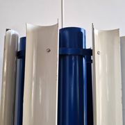 Rare blue and white 'Mexico' pendant lamp by Yki Nummi for Orno, 1960s