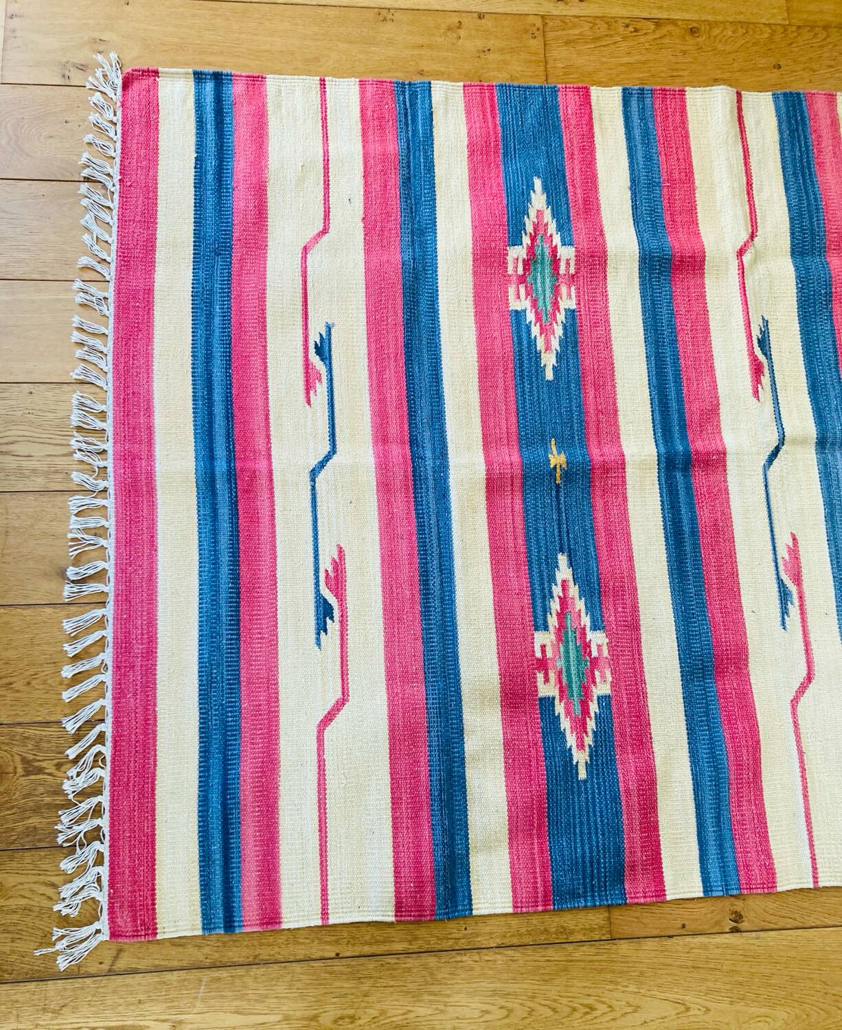 Kelim Collection cotton rug made in India, 20th century