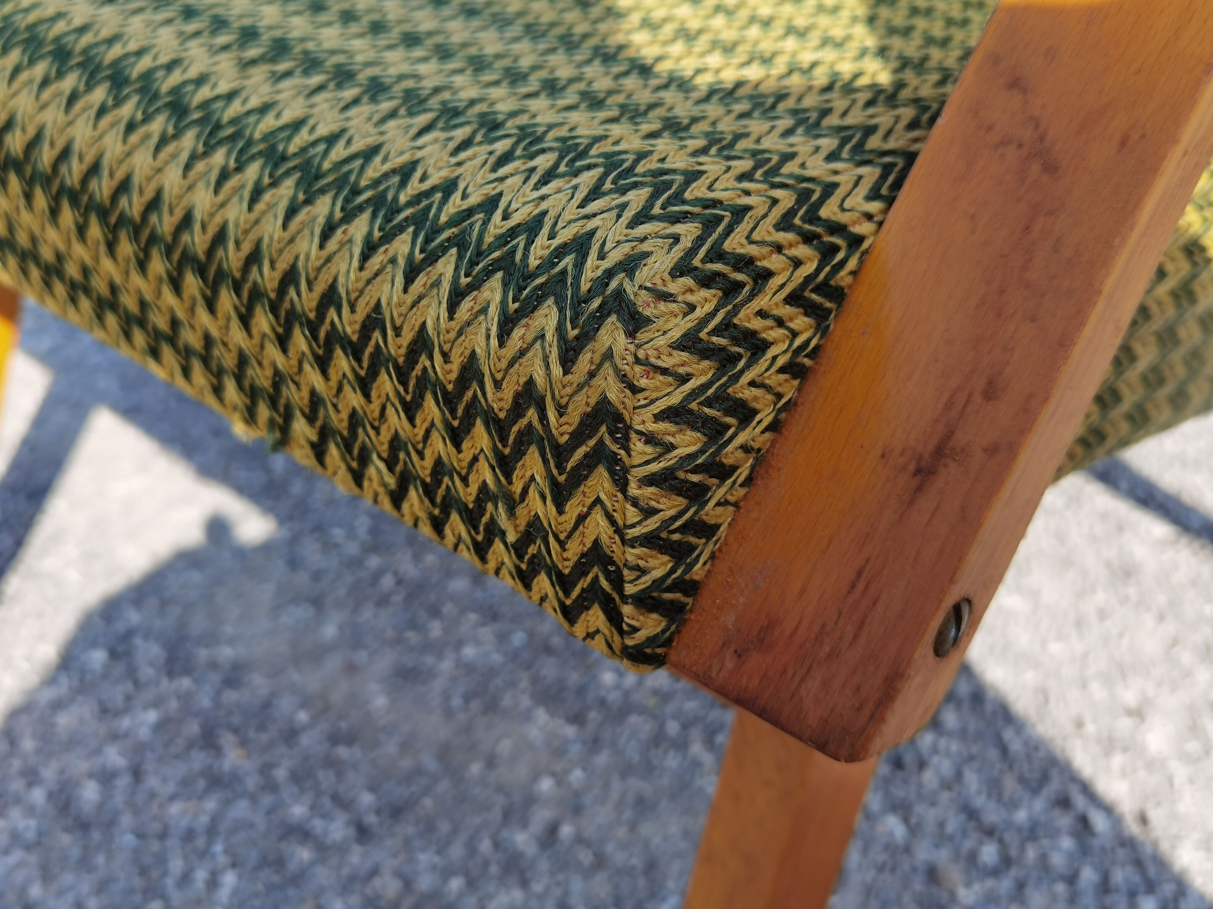 Pair of antique armchair Mier Topolcany green/yellow