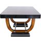 Expandable Art Deco Dining Table, Thuja Roots, Lacquered, France, circa 1930