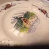 6 flat plates Sarreguemines Obernai décor Alsace