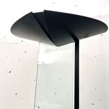 Glass and metal floor lamp 1980, Autograph