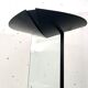 Glass and metal floor lamp 1980, Autograph