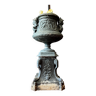 Monumental garden vase Empire style on its column all cast iron period 1900