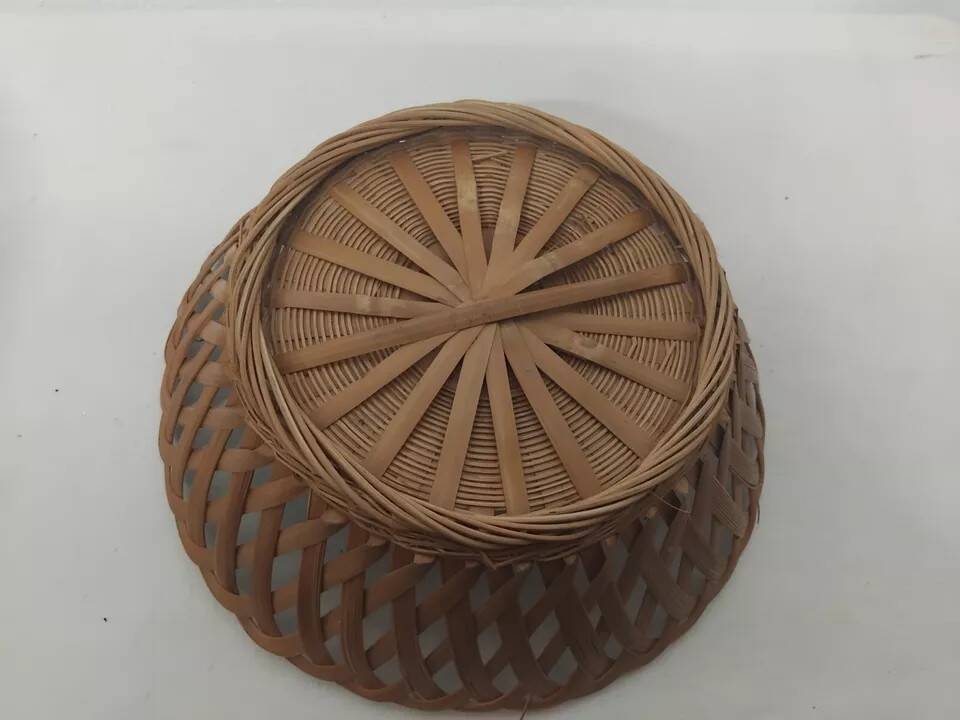 Set of 3 Vintage woven rattan baskets