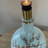 Signed lamp base in enameled porcelain