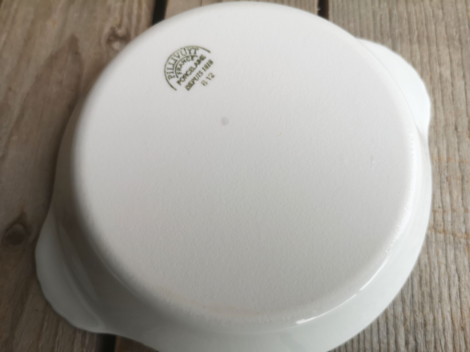 3 Small Round Dishes in White Porcelain Pillivuyt