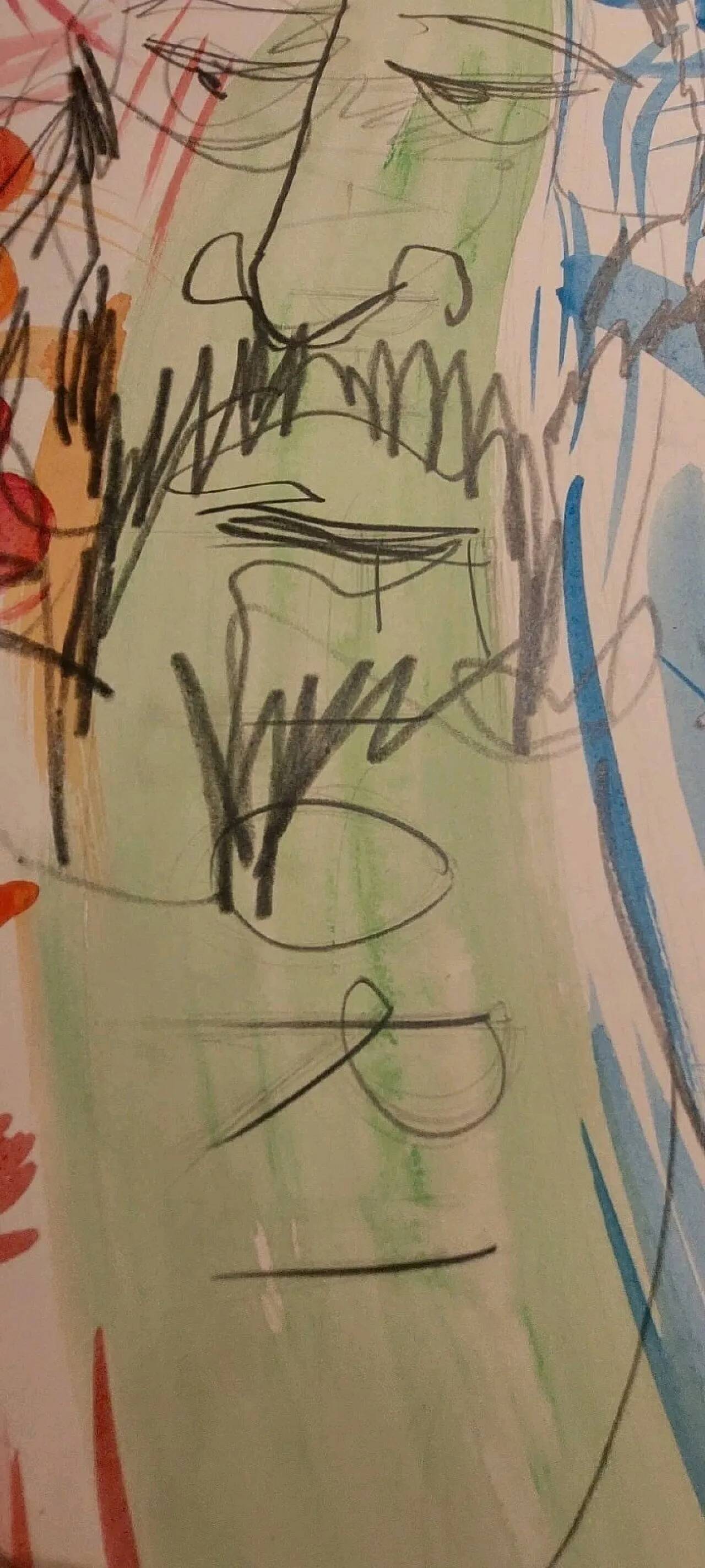 Watercolor by Pietro Soriani, pencil on paper, 2000s