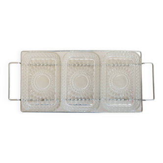 Duralex 3-compartment appetizer dish