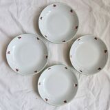 4 vintage porcelain soup plates – Cherry pattern