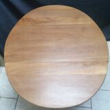 Louis Philippe oval shutter table in solid mahogany