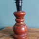 Lamp, turned wooden base