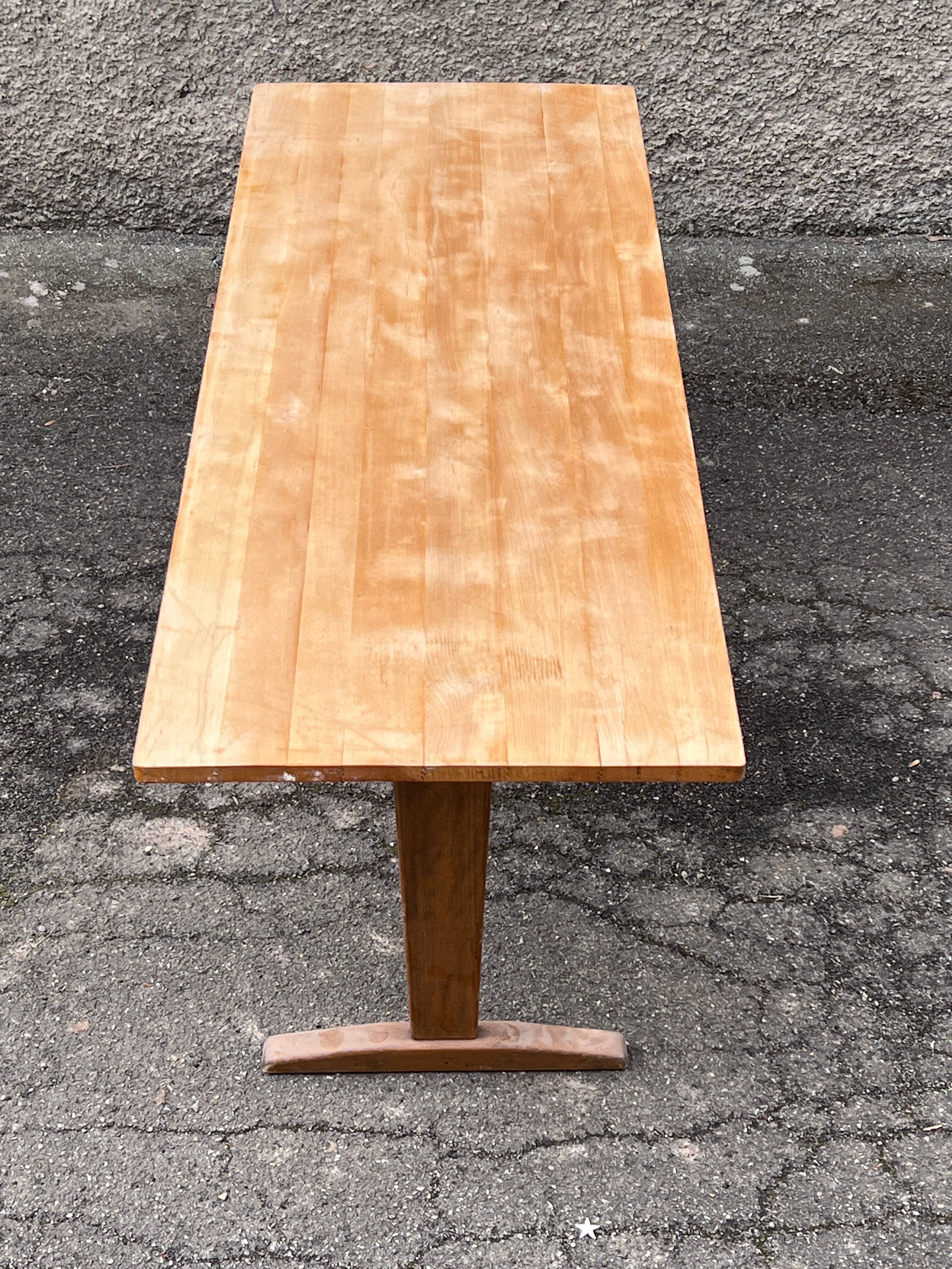 Trio de table bistrot vintage pliante 1950