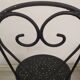 4 black garden chairs