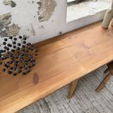 Oak and pine farmhouse console table