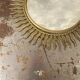 Vintage gold metal sun mirror