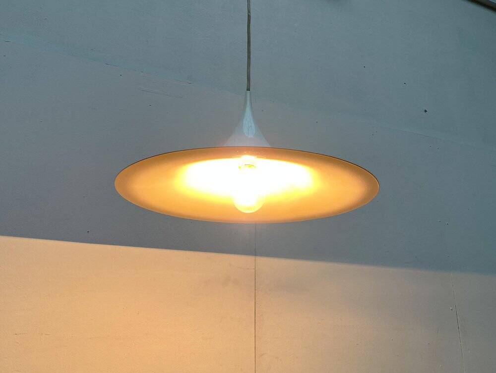 Semi-suspended space mid-century lamp by Bondrup & Thorup for Egoluce, Italy, 1970s.