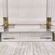 Very beautiful column pedestal by Charles Hollis Jones in Lucite & brass.