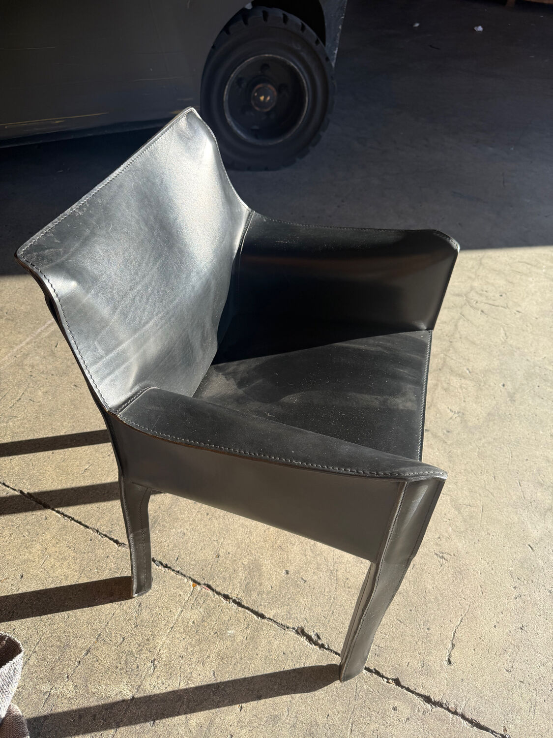 Cassina CAB 413 black armchair