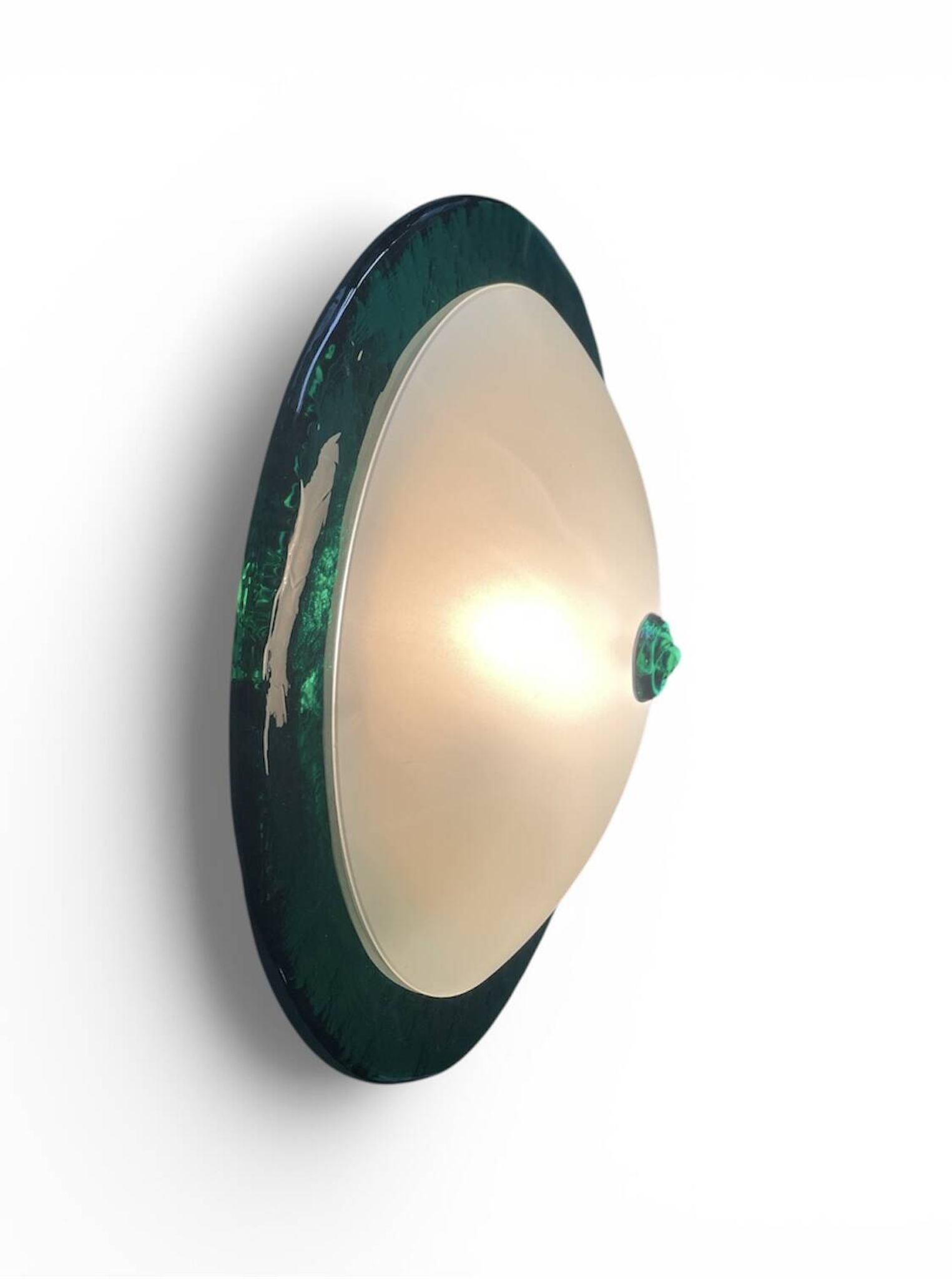 Italian design glass wall light post-modern 1980 Alberto Giberti