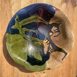 Ceramic dish signed Cerampuo