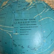 Globe terrestre tripode doré Taride Paris France vintage 1976 - 27 cm