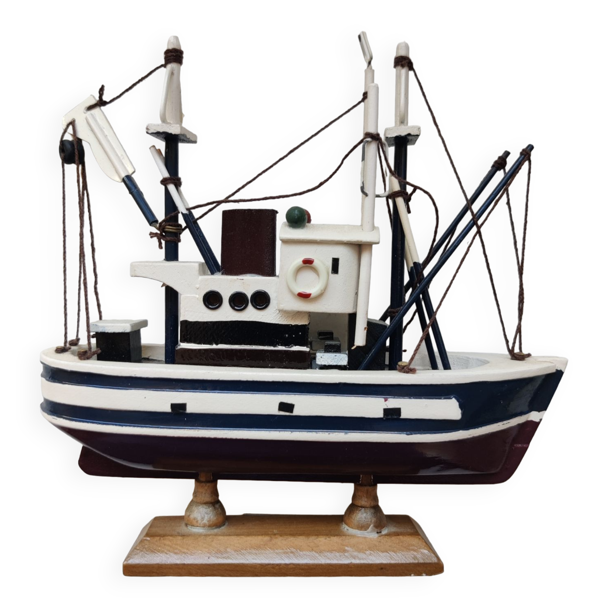Wooden trawl fishing boat