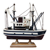 Wooden trawl fishing boat