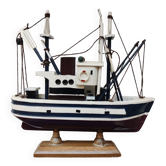 Wooden trawl fishing boat